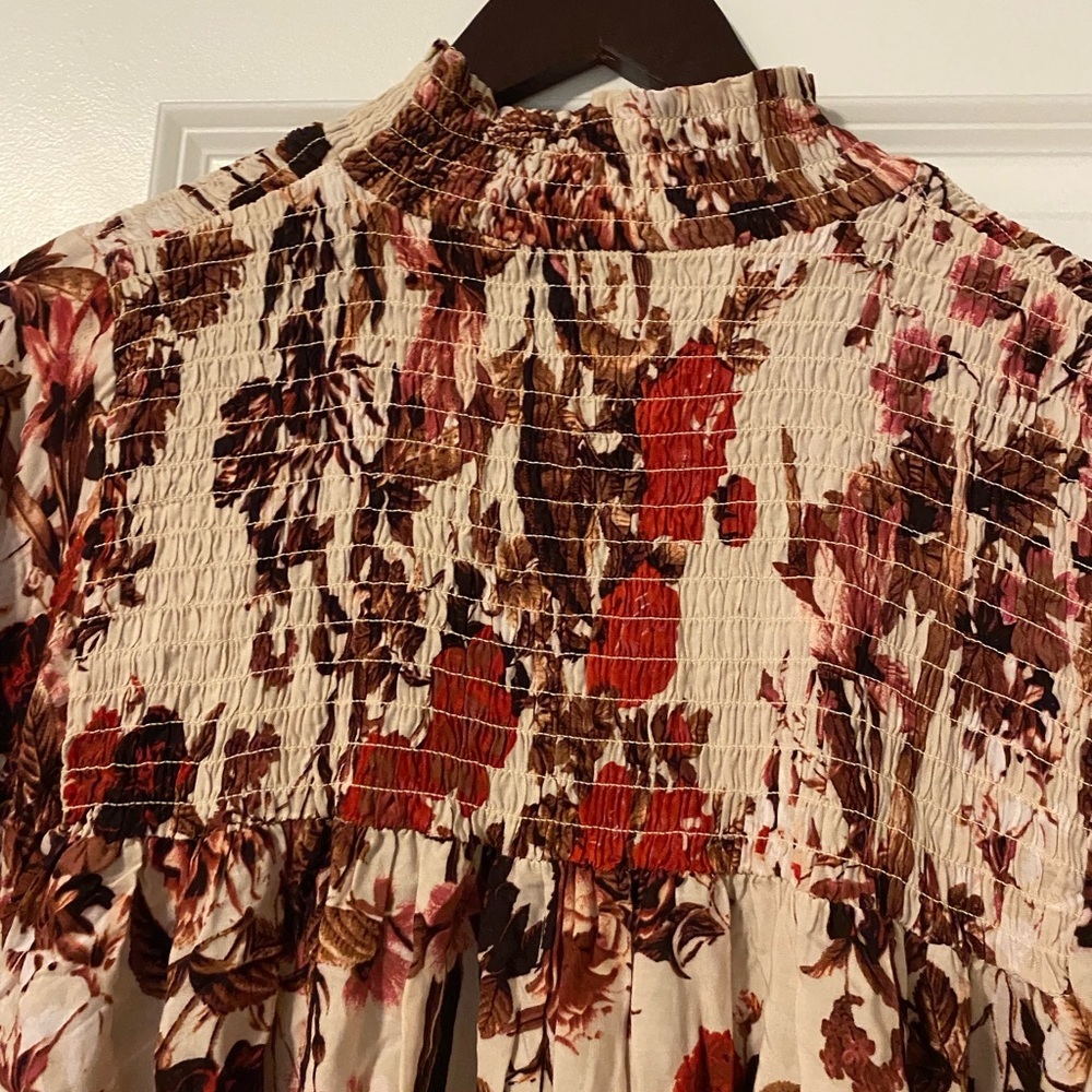 NEVER WORN. Floral Print Women's Dress - Red and Cream - Picture 6 of 8